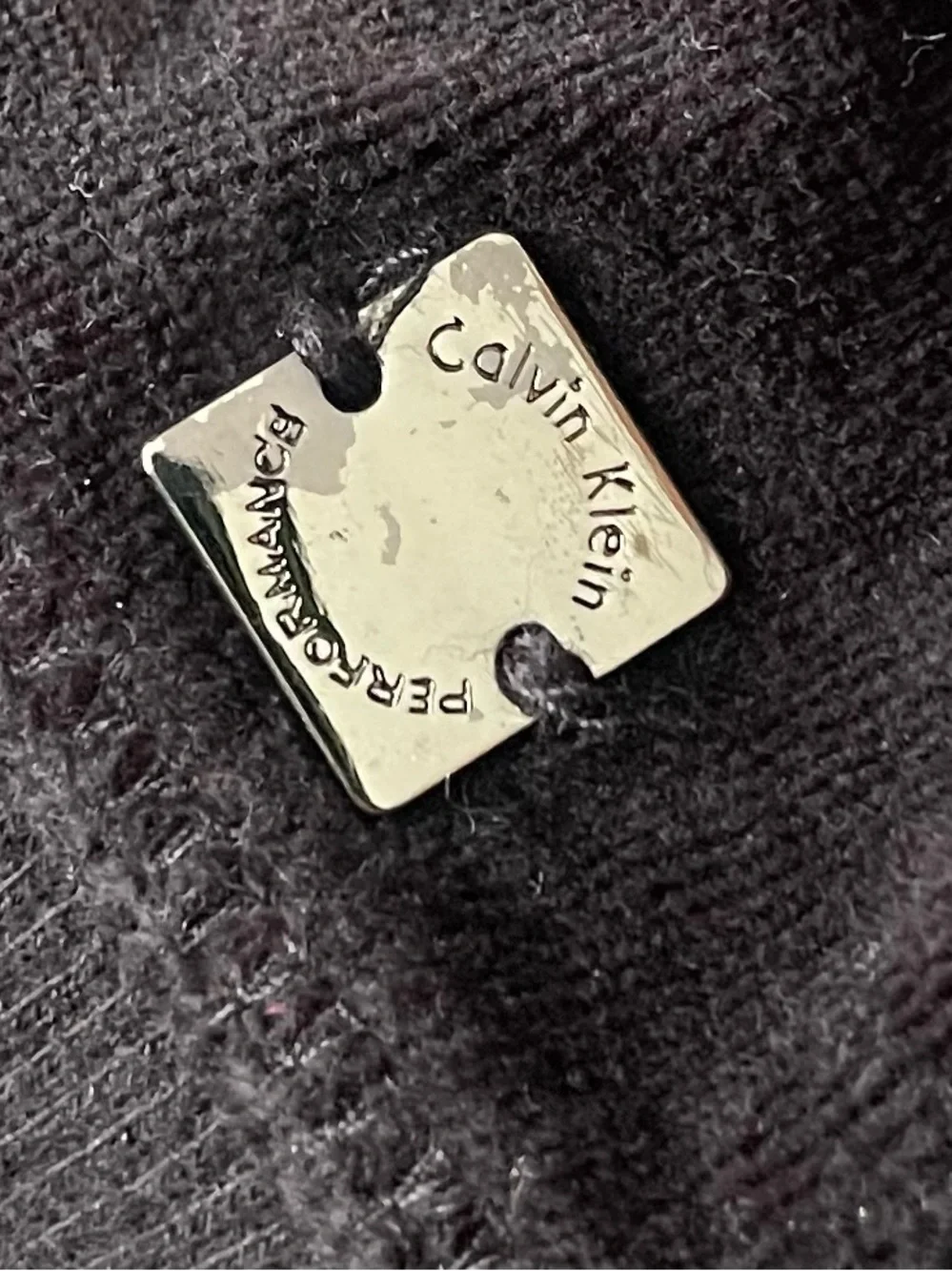 Calvin Klein Black Velvet Logo Sweatshirt